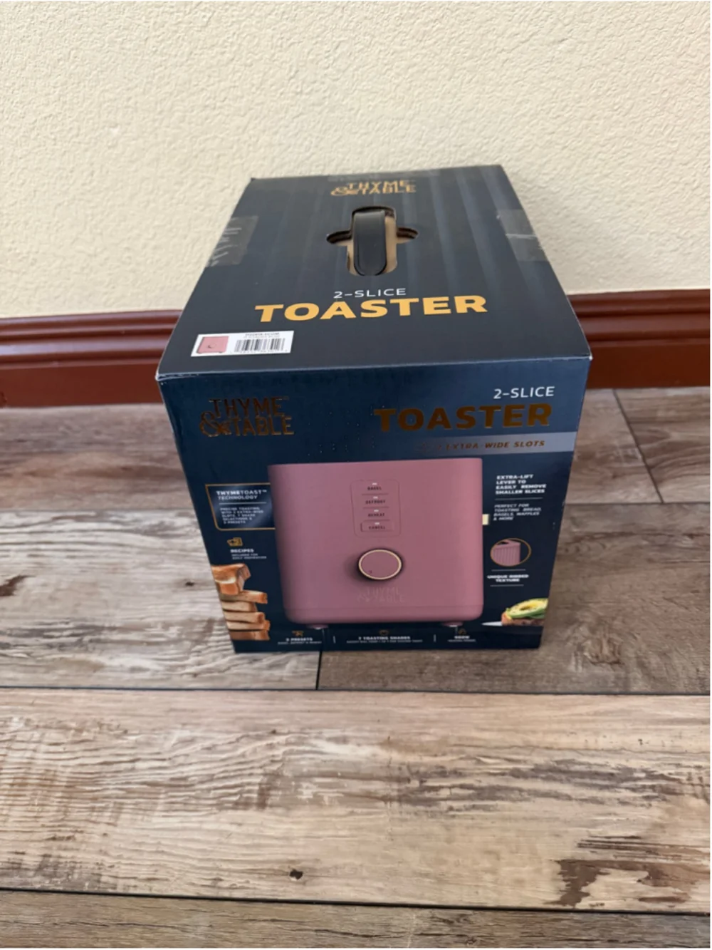 NEW Thyme & Table 2-Slice Toaster in Pink and Gold